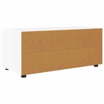 vidaXL Meuble TV Blanc brillant 100 x 48 x 43 cm Bois d'ingénierie