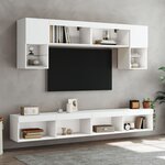 vidaXL Meuble TV avec lumières LED blanc 100x30x30 cm