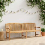 vidaXL Banc en Bois Sculpté en Rose 228 x 61 x 94 5 cm Naturel