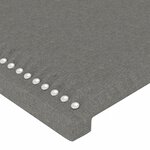 vidaXL Cadre de lit avec tête de lit Gris foncé 90x190 cm Tissu