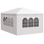 vidaXL Tente de réception 3x4 m Blanc