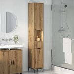 vidaXL Cabinet de salle de bain Chêne artisanal 31 5 x 33 x 190 cm