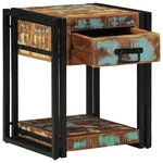 vidaXL Table de chevet 40x40x50 cm Bois massif récupéré