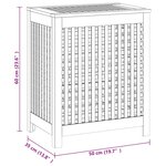 vidaXL Bac à linge 50x35x60 cm bois de teck massif