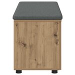vidaXL Banc d'entrée avec coussin Chêne artisanal 100 x 38 x 46 cm