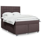 vidaXL Sommier à lattes de lit avec matelas Marron foncé 140x200 cm