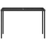 vidaXL Ensemble à manger de jardin coussins 5Pièces Noir Résine tressée
