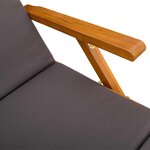 vidaXL Chaise longue inclinable et pliable 2 Pièces Gris 55 x 146 x 91 cm