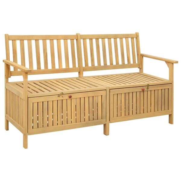 vidaXL Banc de rangement 2 -Seater 148 x 63 x 84 cm Acacia massif