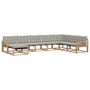 vidaXL Ensemble de canapés d'extérieur 8 pc Blanc et gris clair