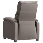 vidaXL Fauteuil inclinable Taupe Tissu
