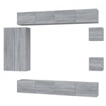 vidaXL Ensemble de meubles TV 8 Pièces Sonoma gris Bois d'ingénierie