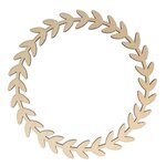 3 silhouettes en bois Couronne de feuilles Ø 34 cm