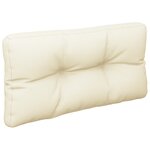 vidaXL Coussin de palette crème 70x40x12 cm tissu