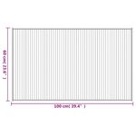 vidaXL Tapis rectangulaire marron 60x100 cm bambou