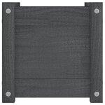 vidaXL Jardinière d'extérieur Gris 31x31x31 cm Bois de pin massif