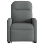 vidaXL Fauteuil inclinable électrique gris foncé tissu