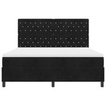 vidaXL Lit à ressorts avec matelas Noir 180 x 200 cm Velours