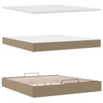 vidaXL Cadre de lit ottoman et matelas cappuccino 180x200cm similicuir