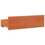 vidaXL Cadre de lit sans matelas avec tiroirs 140x190 cm bois de pin