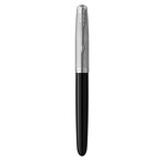 PARKER 51 Stylo Plume  Corps Résine Noire + Capuchon inox poli  Plume fine  Coffret cadeau