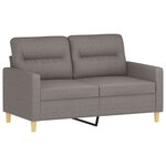 vidaXL Ensemble de canapés 3 Pièces avec coussins Taupe Tissu