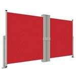 vidaXL Auvent latéral rétractable Rouge 140x1200 cm