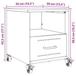 vidaXL Table de chevet rose 36x39x43 5 cm acier