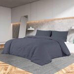 vidaXL Ensemble de housse de couette Anthracite 200x200 cm Microfibre