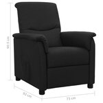 vidaXL Fauteuil inclinable Noir Tissu