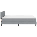 vidaXL Lit boxspring avec matelas Gris clair 160 x 200 cm tissu