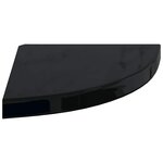 vidaXL Étagère d'angle flottante noir brillant 35x35x3 8 cm MDF