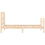 vidaXL Cadre de lit et tête de lit 100x200 cm bois massif