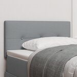 Headboard LED vidaXL Capitonné en tissu gris clair 90 cm