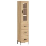 vidaXL Buffet haut Chêne sonoma 34 5x34x180 cm Bois d'ingénierie