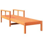 vidaXL Chaise longue cire marron 199 5x62x55 cm bois massif de pin