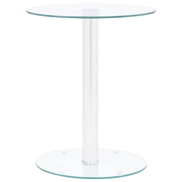 vidaXL Table basse Transparent 40 cm Verre trempé