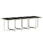 vidaXL Ensemble à manger de jardin et coussins 15 Pièces gris clair rotin