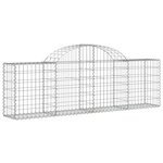 vidaXL Panier de gabions arqué 200x30x60/80 cm Fer galvanisé