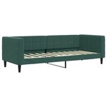 vidaXL Lit de jour avec gigogne et matelas vert foncé 80x200cm velours