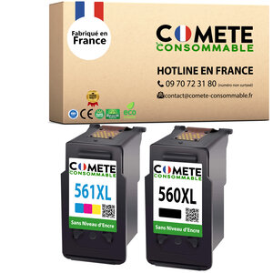 560XL 561XL - 2 cartouches compatibles pour Canon 560 561 XL - COMETE