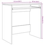 vidaXL Bureau d'ordinateur Chêne Sonoma Bois d'ingénierie Compact