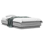 vidaXL Cadre de lit sonoma gris 100x200 cm bois d'ingénierie