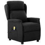 vidaXL Chaise de massage Noir 67.5 x 93.5 x 101.5 cm tissu