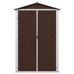 vidaXL Abri de jardin Marron 116x45x175 cm Acier galvanisé