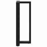 vidaXL Pieds de table de bar en forme de T  2 pièces  noir  40 x 35 x (100-101) cm  acier