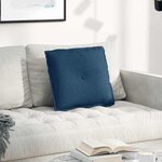 vidaXL Coussin de Dos Bleu 50 x 19 x 45 cm tissu