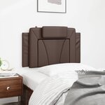 vidaXL Coussin de tête de lit Viana marron 90 cm similicuir