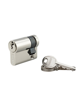 THIRARD - Demi-cylindre de serrure SA UNIKEY (achetez-en plusieurs  ouvrez avec la même clé)   35x10mm  3 clés  nickel