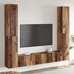 vidaXL Meubles TV muraux 6 Pièces vieux bois bois d'ingénierie